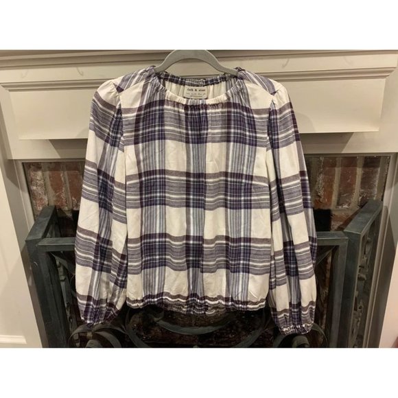 Anthropologie Tops - Anthropologie Cloth and Stone flannel inspired women’s top, size XS (bin BB)